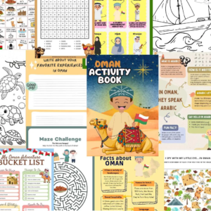 Oman Activity Book for Kids – Printable Travel Games, Puzzles, Coloring & Journal Pages PDF